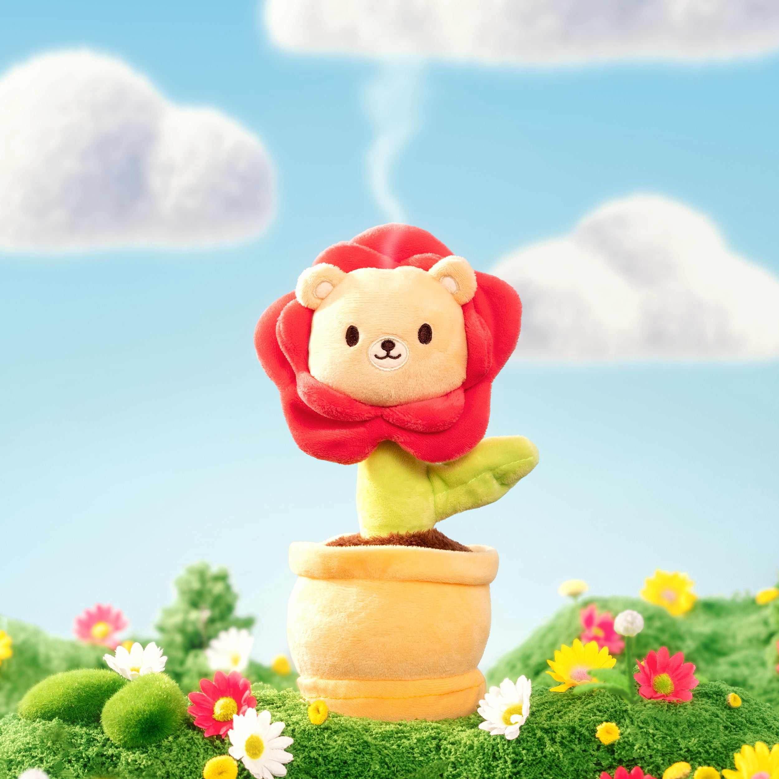 i love aromie™  Rosa Bloom - Rose Scented Flower Plush with Visible Magic Mist. Refillable Fragrance Toy for Kids 4+