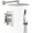 Brushed Nickel, variant on LIFERECORD Shower Faucet Set, Matte Black Shower System with 10-Inch Rainfall Shower Head, Handheld Shower, Adjustable Bathroom Shower Fixture with Brass Rough-In Valve