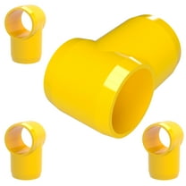 FORMUFIT PVC Fitting, Slip Slip Tee Hinge, Furniture Grade, 1-1/4" Size, Yellow, 4-Pack (F114STE-YE-4)