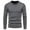 Grey, variant on Men's Long Sleeve Solid Color Check Round Neck Knit Base Layer Top Mens Knit Sweater Gray L