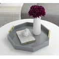 thumbnail image 5 of Kate and Laurel Lipton Decorative Modern Octagon Tray, 18 x 18, Pink and Gold, Chic Serving Tray for Storage, Organization, and Display, 5 of 5