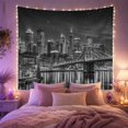 thumbnail image 2 of Monochrome Nighttime Cityscape With Art Scene, Mystical Fantasy for Space Lovers, Galaxy Room Decor Room Accent, Christmas Gift, Tapestry Wall Hanging for Bedroom and Dorm, 2 of 7