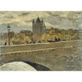 thumbnail image 3 of Alexandre Gaston Guignard 14x11 Black Modern Framed Museum Art Print Titled - The Reconstituted Temple Tower for the 1889 Exhibition, View of the Pont D'Iena (1889), 3 of 5