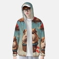 thumbnail image 2 of Balery Hot Air Balloon Guinea Pig Sudadera ligera de manga larga con capucha y protección solar UPF 50+ para hombre y mujer, ideal para pesca y running-X-Large, 2 of 7