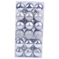 thumbnail image 2 of 36 adornos navideños para árbol de Navidad, colgantes irrompibles, adornos para manualidades Plata, 2 of 9