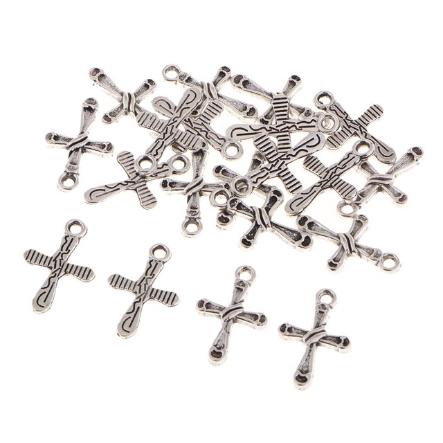 20 Piezas Colgantes de para Accesorios de Artesanía de de Joyería Sunnimix Antiguo colgante de dijes cruzados