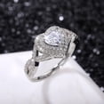 thumbnail image 4 of Anillo HUOGUO Love Diamond Fashion de aleación en forma de corazón, 4 of 4