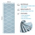 thumbnail image 2 of Light Blue Geometric Quatrefoil Pattern Hot Yoga Mat Towel Non Slip for Hot Yoga - Quick-Drying Yoga Mat Cover with 4 Corner Pockets with Travel Bag - Hot Yoga Towel Non Slip 74"x26", 2 of 6