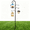 Shape 3, variant on 92 Inch Double Shepherds Hooks for Outdoor, Heavy Duty Bird Feeder Pole with 5 Base Prongs, Adjustable Garden Hanging Holder for Bird Feeders, Lanterns, Plant Hanger Stands, Weddings Decor