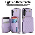 thumbnail image 5 of Compatible with Samsung Galaxy A36 5G Wallet Phone Case Tempered Glass Screen Protector Wrist Crossbody Strap Stand Credit Card Holder RFID Slot Cell Cover for A36 36A LTE SM-A366U Women Girls Purple, 5 of 9