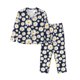 thumbnail image 1 of Balery Daisy Floral Conjunto de Pijama con Estampado para Mujer, Conjunto de Dos Piezas con Manga Larga, Ropa de Dormir Suave con Bolsillos, Pijamas Cómodos-Large, 1 of 7