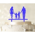 thumbnail image 1 of Wedding Cake Topper With Children Family Silhouette Cake Topper Cake Decorations Cake Color Option Available 6-7 Inches Wide, 1 of 1