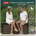thumbnail image 2 of Keter Brushwood 120 Gallon Resin Outdoor Deck Box for Yard Tools, Brown, 2 of 10