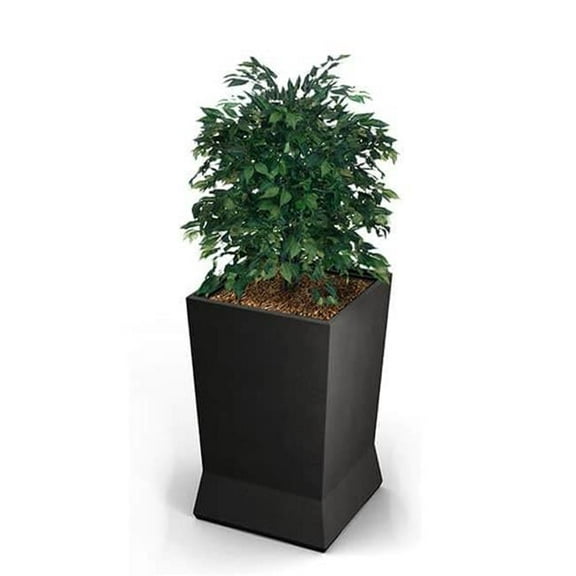 Commercial Zone 724466 22 x 22 x 37 in. Large Planter, Gunmetal Satin