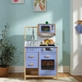thumbnail image 4 of KidKraft Cheerful Chef Blue Wooden Play Kitchen with 5 Accessories, 4 of 11
