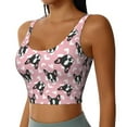 thumbnail image 2 of Honeii French Bulldog patten Workout Crop Tank Top for Women Yoga Tank Tops Athletic Sports Shirts Exercise Undershirts,Sports Bra,Sports vest-Large, 2 of 8