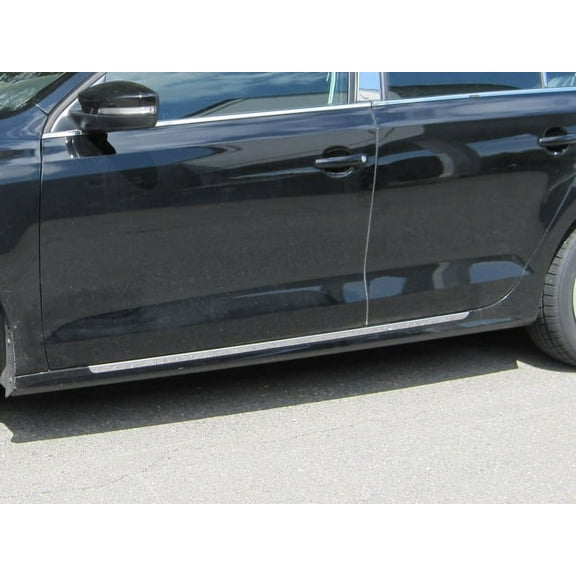 Stainless Steel Rocker Panel Trim 2Pc Fits 2011-2017 VW Jetta TH11665 QAA