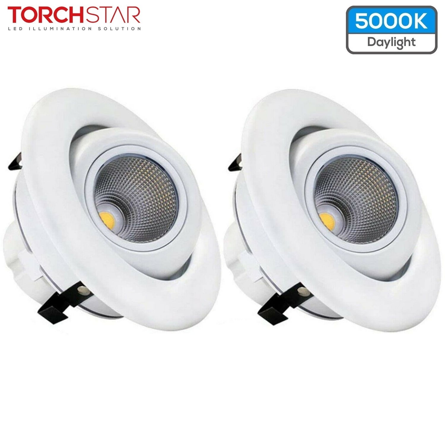 8 PACK 10W Dimmable Gimbal Directional LED Recessed Lighting Fixture,2700K/5000K 