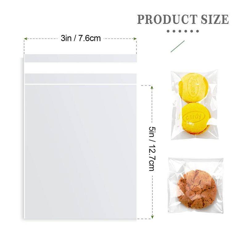 Sweetude 400 Pcs Paper Cookie Bags Bulk 5 x 7 Inch Disposable