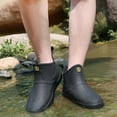 thumbnail image 5 of IUJSOY Men's Deck Boots Fishing Waterproof Rain Boots Slip on Rubber Ankle Booties Footwear, 5 of 9