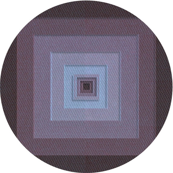 Ahgly Company Machine Washable Indoor Round Transitional Plum Purple Area Rugs, 5' Round