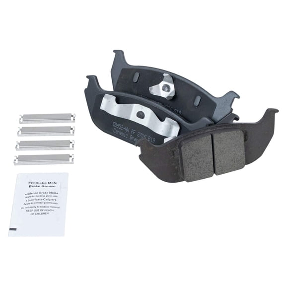TRQ Posi Ceramic Brake Pad Set Rear Kit Direct Fit for Lincoln Aviator BFA73394