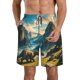 thumbnail image 1 of Balery Valley River Dinosaur Traje de Baño Estilo Hawaiano para Hombre, Shorts de Secado Rápido con Bolsillos-3X-Large, 1 of 6