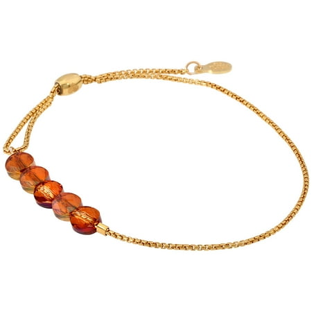 PHARAOH CRYSTAL INFUSION BRACELET 14K Gold Plated New With Card & Box