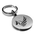 thumbnail image 1 of Stainless Steel Mythical Pegasus Head Round Medallion Keychain Circle Ring, 1 of 2