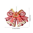 thumbnail image 3 of Zawou Gold Christmas Tree Hanging Bells with Handcrafted Illustration, Festive Sparkle, and Indoor Decoration for Mantel, Garland, or Holiday Tree Display, 3 of 6
