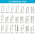 thumbnail image 5 of OKYMOTOR 720Pcs Pin Connector Kit 21 Types Car Electrical Wire Terminal Connector Set 1/1.5/1.8/2.2/2.8/3.5mm Terminal Pins Non Insulated Wire Connectors Crimped Connector Terminal for Truck, 5 of 7