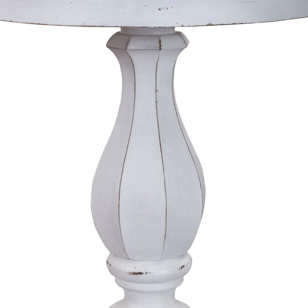 Liberty Furniture Indoor Traditional Oak Round Magnolia End Table, White