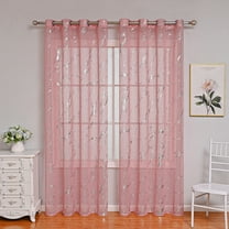XmhyTop Curtain Sheer, Light Filtering Curtains 132*241cm pink, 1 slice Grommet Top Window Sheers - Polyester Light Filtering Drapes for Home Decor