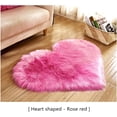 thumbnail image 4 of Heart Shaped Rug Pink 20x16 Inch Fluffy Faux Fur Soft and Cozy Carpet Machine Washable for Bedroom Kitchen Bathroom Living Room, 1.3'x1.6', 4 of 5
