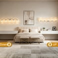 thumbnail image 4 of Deyidn 44.5" Modern 5-Light Chrome Bathroom Vanity Light - Dimmable Bathroom Transitional Fixture with Crystal Glass Shades, 4 of 9
