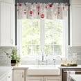 thumbnail image 4 of Christmas Valances for Windows,Christmas Tree Red Balls Semi Sheer Valances Windows Curtain, Rod Pocket Short Window Treatment Light Filtering Decor Valances for Kitchen Bedroom - 54"x18", 4 of 6