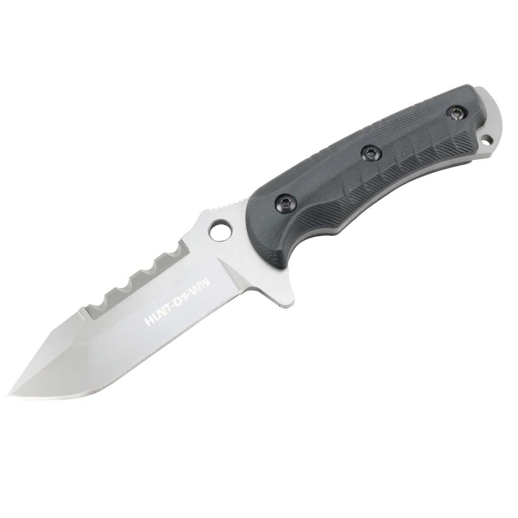 9" Full Tang Tactical Knife With ABS Plastic Sheath BLACK Filet Unisex Adult New