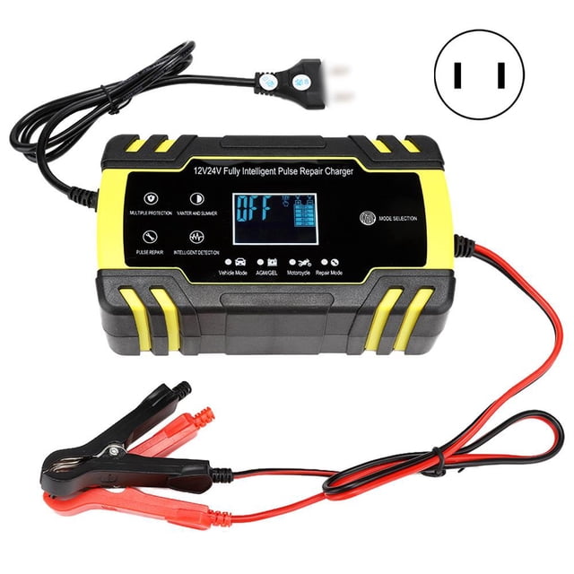 Noref Intelligent Battery Charger with Cooling Fan Automatic Identification LCD Digital Display 110-240V