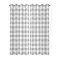thumbnail image 2 of nqOlkjepod Outdoor Curtains for Patio Waterproof, Grey Plaid Outdoor Privacy Panels Grommet, Gradient Geometric Buffalo White Checkered Blackout Outside Curtains for Porch/Cabana 54"x108", 2 Panels, 2 of 8
