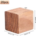 thumbnail image 2 of 20 Pcs Wood Place Card Holders Pine Wood Table Number Stands Saddle Brown Square Table Sign Stands, 2 of 7