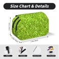 thumbnail image 5 of Hirioo Lime green glitter for Large Grid Mesh Pencil Case with Zipper Stationery Organizer Case, 5 of 7