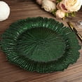 thumbnail image 4 of BalsaCircle 24 Hunter Green 13" Acrylic Wooden Textured Round Reef Acrylic Charger Plate, 4 of 8