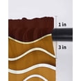 thumbnail image 6 of Coastal Yellow Tier Curtains 24 Inch Length,Sheer Curtains for Bedroom Living Room Window Ombre Ocean Wave Stripes Brown Beach Sand Small Half Window Kitchen Curtains & Drapes 27.5"x24" 2 Panels, 6 of 6