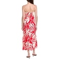 thumbnail image 2 of Adrianna Papell womens  Beaded Strap Palm Leaf Flounce Sundress, 2, Red, 2 of 3