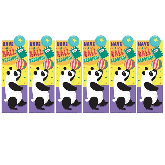 Eureka Panda Have a Ball Reading Bookmarks, 36 Per Pack, 6 Packs