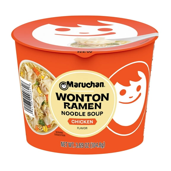 Maruchan Microwavable WontonUMRT Bowl, Chicken Flavor, 3.69 Oz, 6 Count