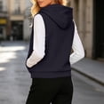 thumbnail image 4 of QSXADF Women's Sleeveless Shacket Solid Zip Up Hooded Jacket with Double Pockets Casual Ladies Outdoor Vests, 4 of 5