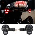 thumbnail image 5 of Lámpara de señal de giro para motocicleta con diseño de calavera, ajuste universal de 12 V, IP68 a prueba de agua, luces de giro diurnas y ámbar, fácil de instalar para cruceros, scooters y vehículos, 5 of 5