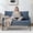Blue, variant on 50" Loveseat Sofa for Living Room, Modern Comfy Chenille 2-Seater Couches with Throw Pillows and Metal Frame for Small Spaces/Apartment/Dorm/Office, Light Gray
