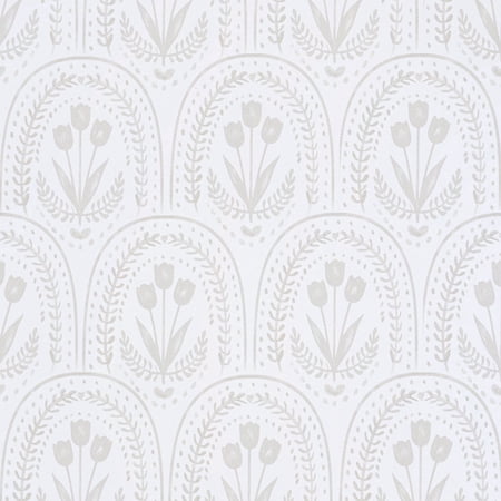 Abyssaly Floral Wallpaper, 17.3" x 118" Tulip Peel and Stick Wallpaper Self-Adhesive Removable Contact Paper for Cabinets, Home Decoration, Wall Covering, Antique Furniture Renovation